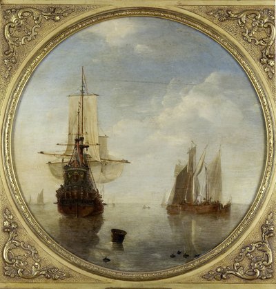 Ships at Anchor by Willem van de Velde (II)