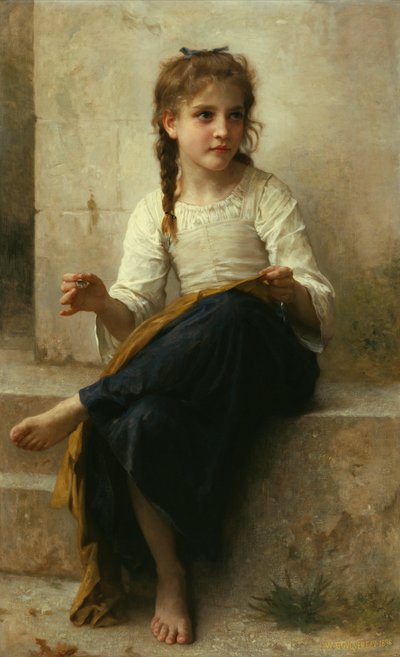 The Seamstress by William Adolphe Bouguereau