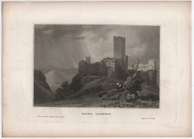 Ruin Lahneck by William (after) Tombleson