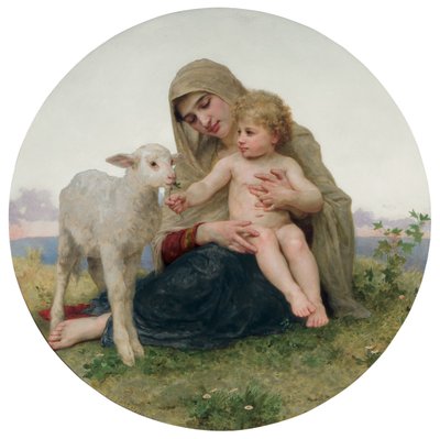 The Virgin with the Lamb by William Adolphe Bouguereau
