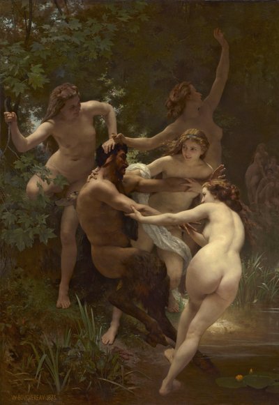 Nymphs and Satyr by William Adolphe Bouguereau