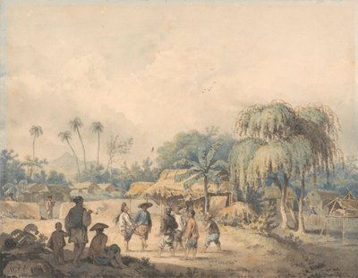 Natives of Cochin Playing Shuttlecock in China by William Alexander