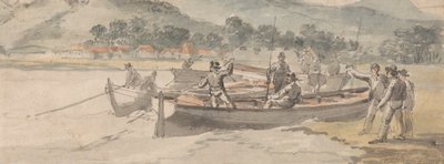 Boats and Men on Shore by William Anderson