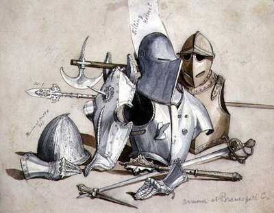 Armour at Brancepeth Castle, Durham by William Andrews Nesfield