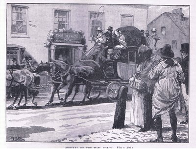 Arrival of the Mail Coach by William Barnes Wollen