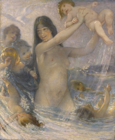 Nymph and Water Babies at Play by William Baxter Closson