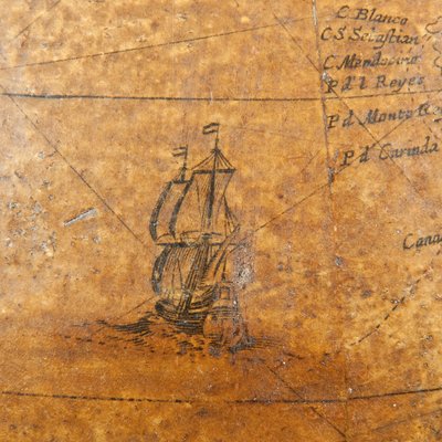 Early English terrestrial globe, c.1673 by William Berry