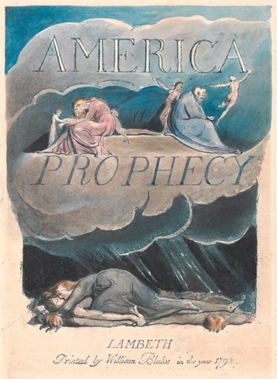 America. A Prophecy, Plate 2, Title Page by William Blake