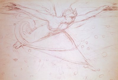 Angel walking, drawing by William Blake by William Blake