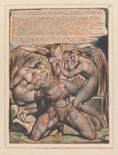 Jerusalem, Plate 25, And There Was Heard by William Blake