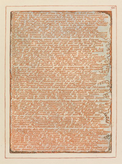 Jerusalem, Plate 90, The Feminine separates.... by William Blake