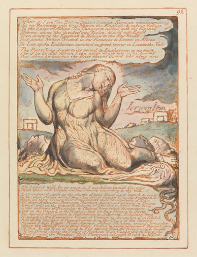 Jerusalem, Plate 92, What do I see! by William Blake