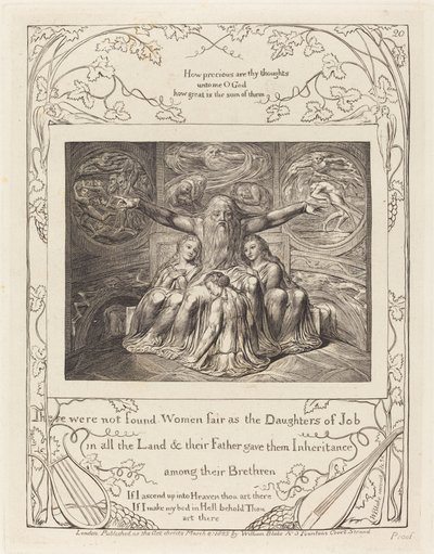Job and His Daughters by William Blake