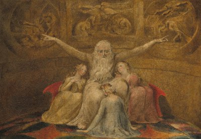 Job and His Daughters, 1799-1800 by William Blake