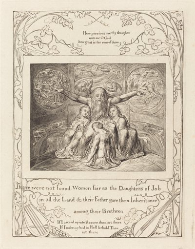 Job and His Daughters by William Blake