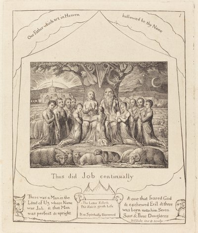 Job and His Family by William Blake