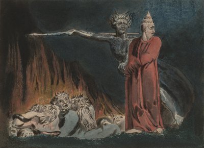 Lucifer and the Pope in Hell by William Blake