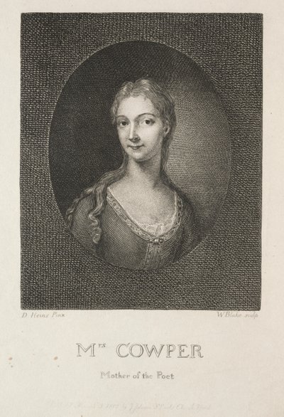 Mrs. Cowper, Mother of the Poet by William Blake