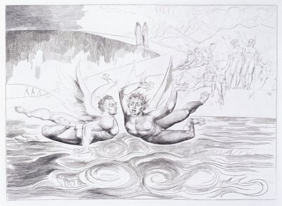The Six-Footed Serpent Attacking Agnolo Brunelleschi by William Blake