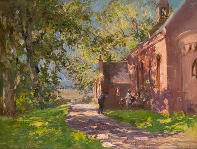 Auchmithie Church by William Bradley Lamond