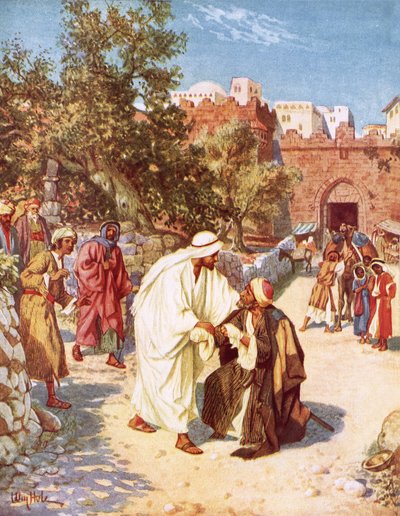 Jesus healing a leper by William Brassey Hole