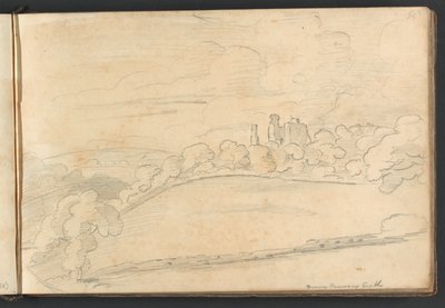Berry Pomeroy Castle by William Brockedon