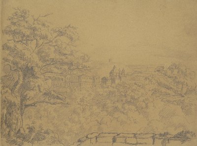 Rural Landscape with Monastery by William Brockedon