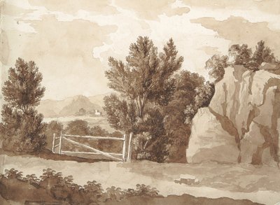Verso: Landscape Scene by William Brockedon