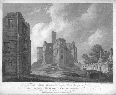 Warkworth Castle, c1784 by William Byrne