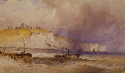 A Paddle-Steamer Leaving Dover Harbour, 1879 by William Callow