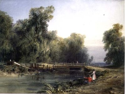 Children Angling by William Callow