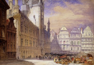 The Hotel de Ville, Brussels by William Callow