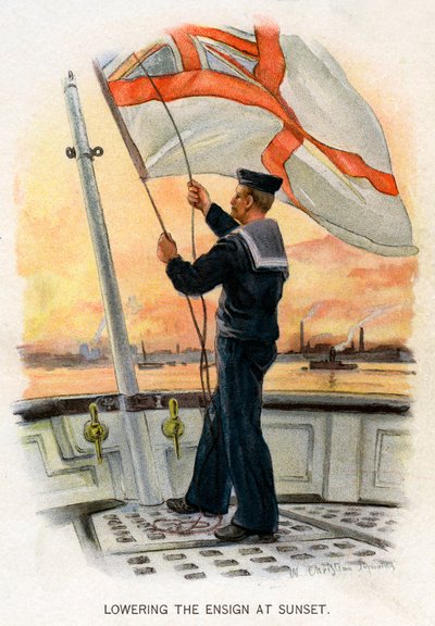 Lowering the Ensign at Sunset by William Christian Symons