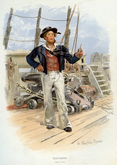 Royal Navy Boatswain, c1829 by William Christian Symons