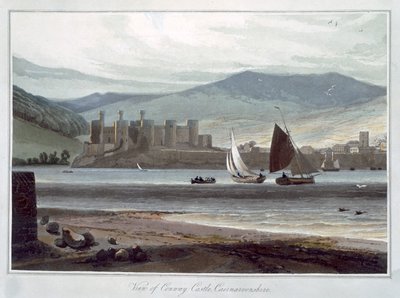 View of Conway Castle, Caernarvonshire, Wales by William Daniell