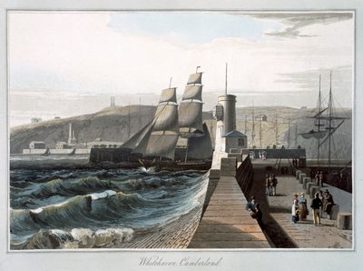 Whitehaven, Cumberland, 1814-1825 by William Daniell