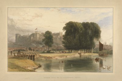 Windsor Castle from near Brocas Meadows by William Daniell