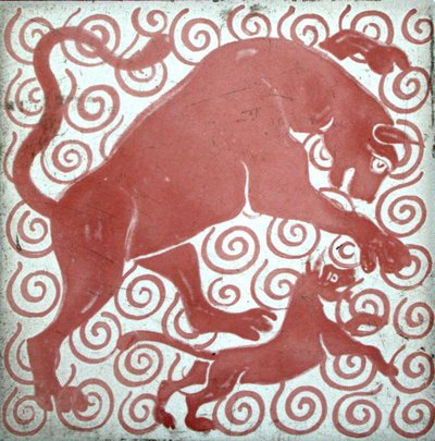 Mystical beasts by William de Morgan