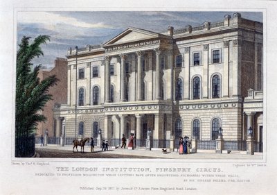 The London Institution, Finsbury Circus, London by William Deeble