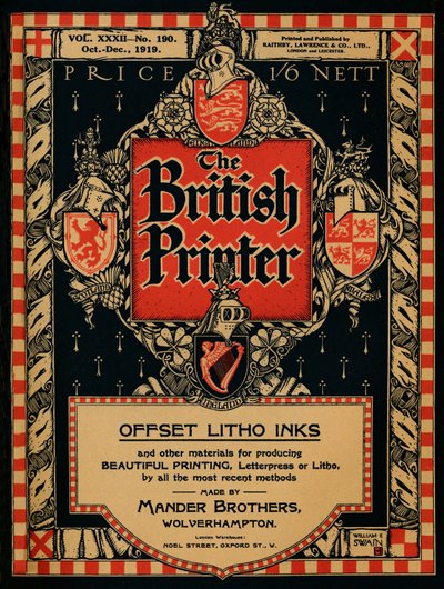 The British Printer cover, 1919 by William E Swain