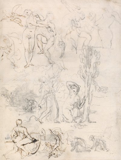 Sheet of sketches by William Etty