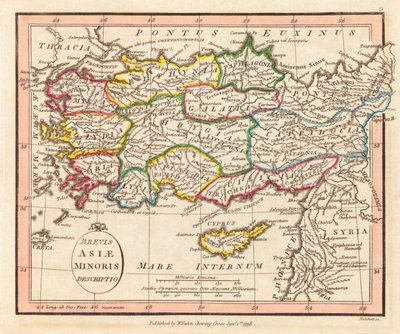 Ancient Asia Minor. Map. by William Faden