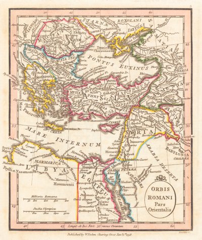 Eastern Roman Empire Map by William Faden