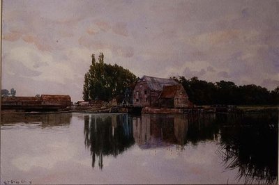 Old Barns at Houghton, near Durham by William Fraser Garden