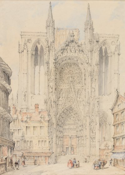 Facade of Rouen Cathedral by William Frome Smallwood