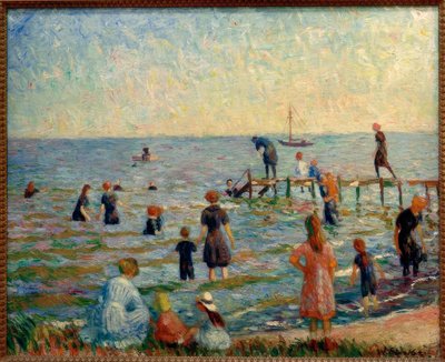 Bathing in Bellport, Long Island by William Glackens