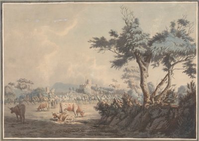Landscape, Castle and Cattle by William Green