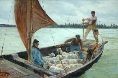 A Breezy Crossing, 1893 by William H. Bartlett