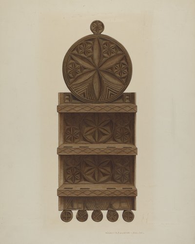 Pa. German Spoon Rack by William H Edwards