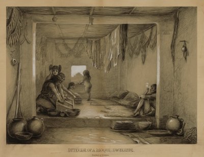 Interior of a Hopi Dwelling by William H. Jackson